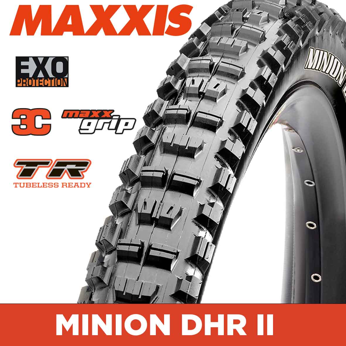MAXXIS Mountain – MINION DHR II – 3C MAXXGRIP / EXO / TR – Foldable 60 TPI E25