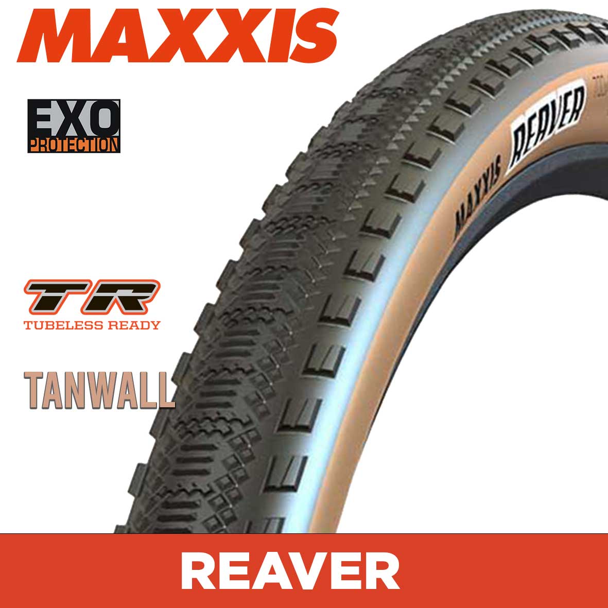 MAXXIS Gravel – REAVER – 700X40C – EXO / TR / Tanwall – Foldable 120 TPI E25