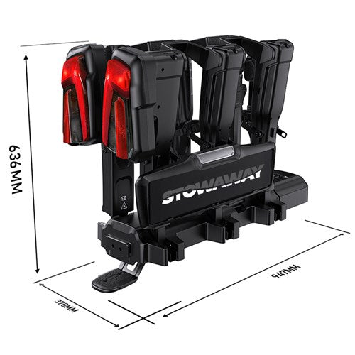 STOWAWAY E-Glide Pro 2 E-Bike Tow Ball Rack – 2-Bike Carrier | New Stock
