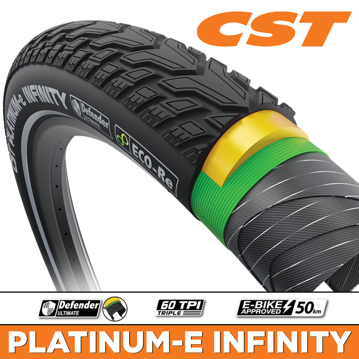 CST Platinum-E Eternity 700x55 e-Bike tyre