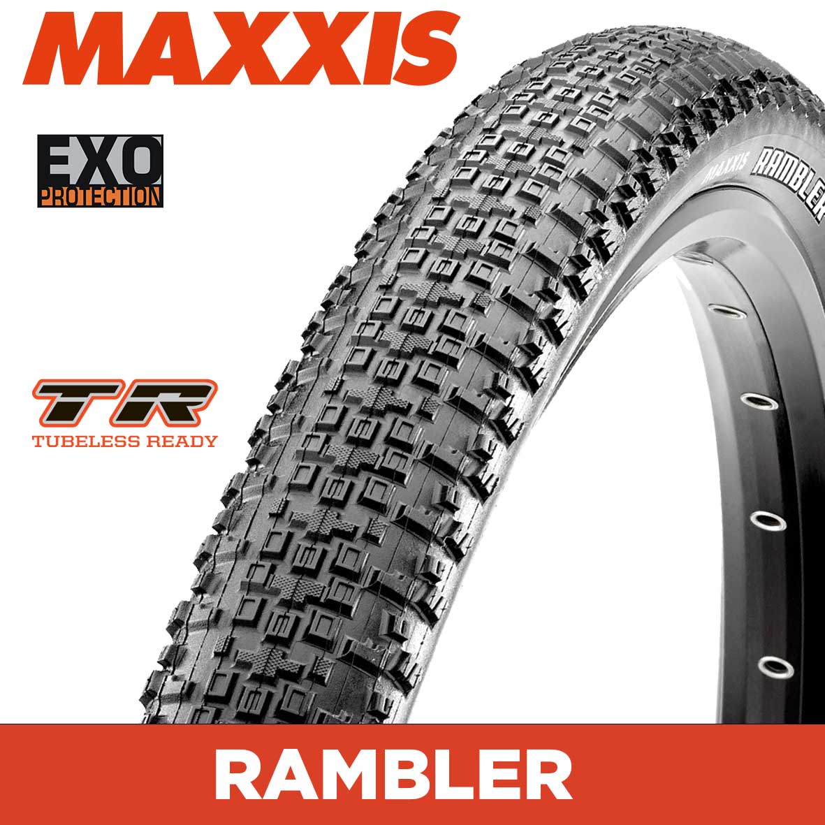 MAXXIS Gravel – RAMBLER – EXO / TR – Foldable 120 TPI E25