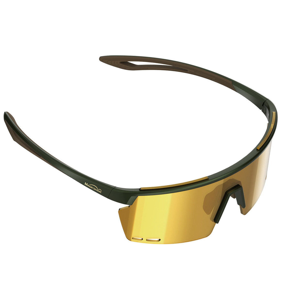MAGICSHINE Rouleur Classic cycling glasses Green/Brown