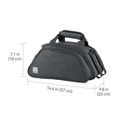 SAHOO Top Pannier Rack Bike Trunk Bag – Expandable 8L to 18L | Waterproof Bicycle Rear Rack Bag with Side Panniers