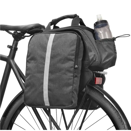 SAHOO Top Pannier Rack Bike Trunk Bag – Expandable 8L to 18L | Waterproof Bicycle Rear Rack Bag with Side Panniers