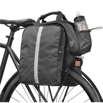 SAHOO Top Pannier Rack Bike Trunk Bag – Expandable 8L to 18L | Waterproof Bicycle Rear Rack Bag with Side Panniers