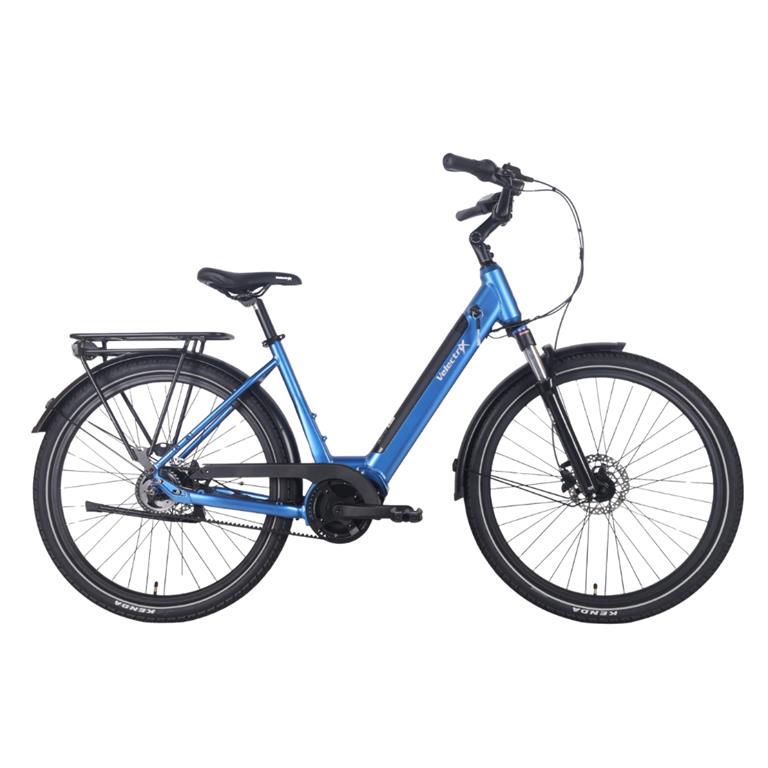 VelectriX Urban X ST blue e-Bike with Gates belt drive and rear rack