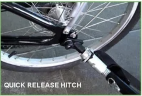 quick release hitch mechanism for bike cargo trailer