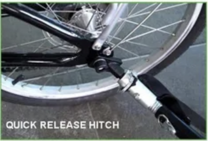 quick release hitch mechanism for bike cargo trailer
