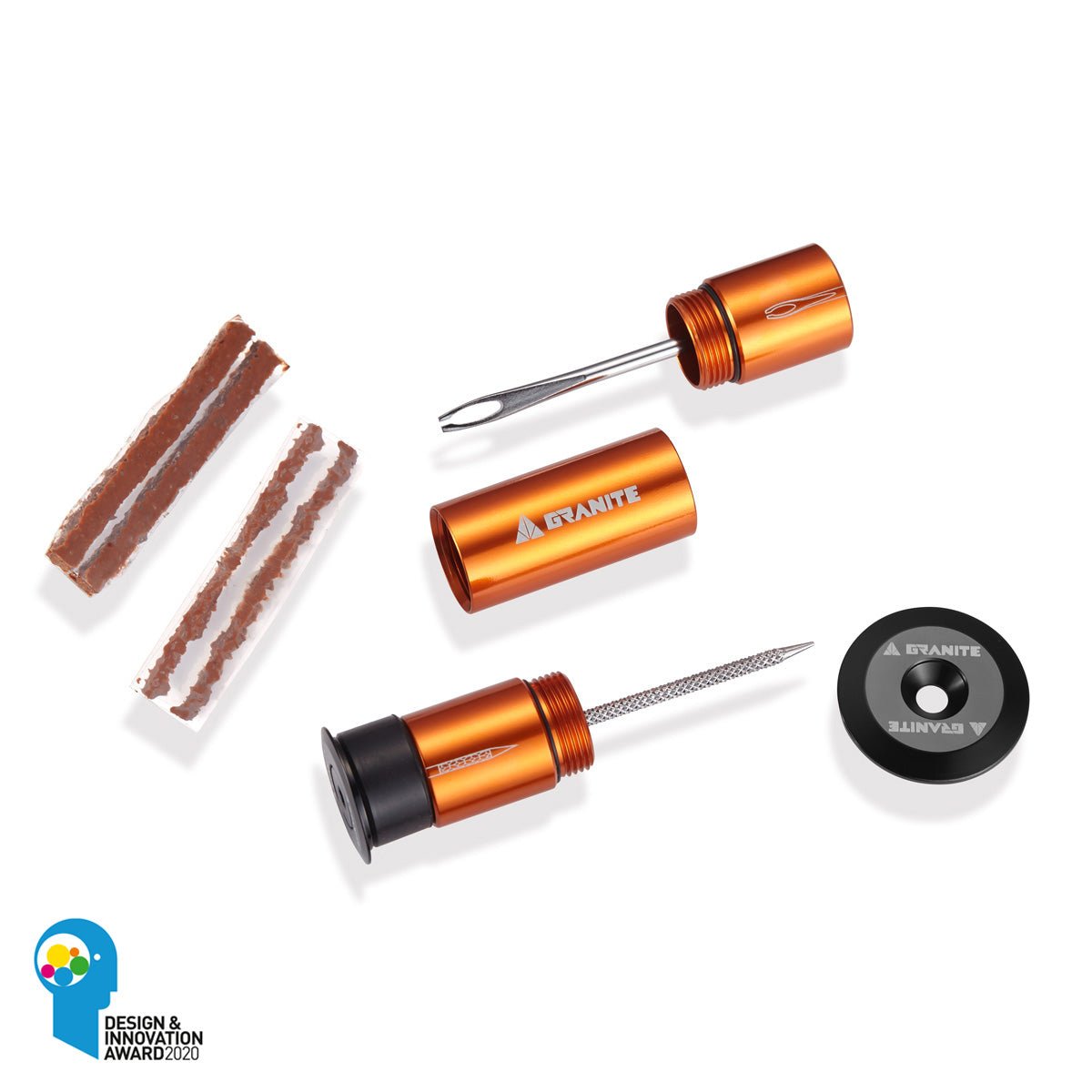 GRANITE STASH tyre plug kit – Orange