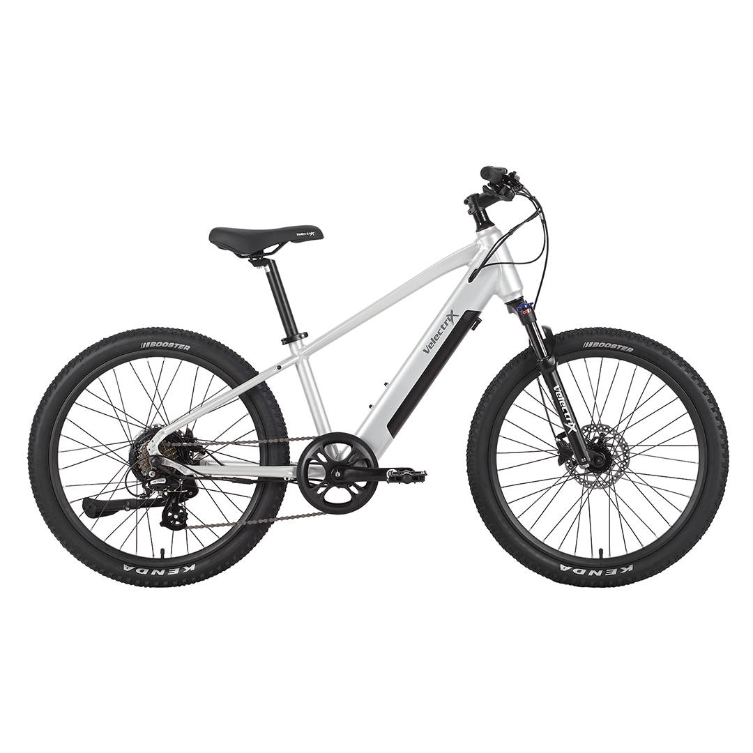 VelectriX Ascent 24 silver kids electric mountain bike