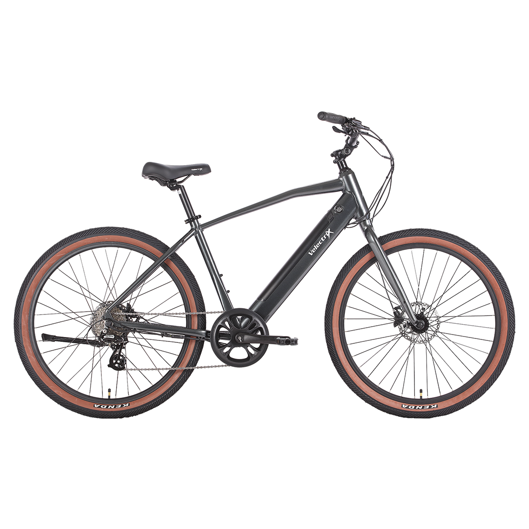 VelectriX Cruiser grey electric cruiser bike