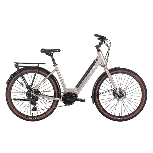 VelectriX Cruiser X ST champagne step-through electric cruiser bike
