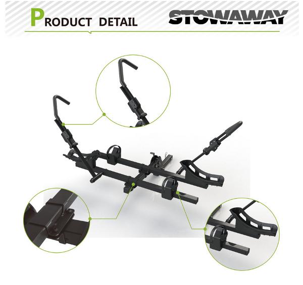 STOWAWAY Car Rack E-Bike Carrier - Hitch Mount, 2 Bikes