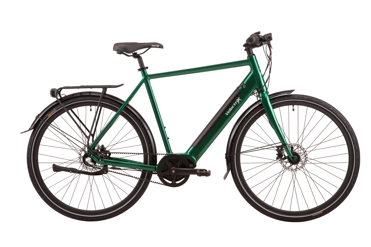 The 23 Brunswick Green electric bicycle from VeletriX is a great alternative form of transport for the daily commute to and from work 